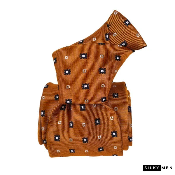 Yellow Pattern Classic Italian Silk Tie