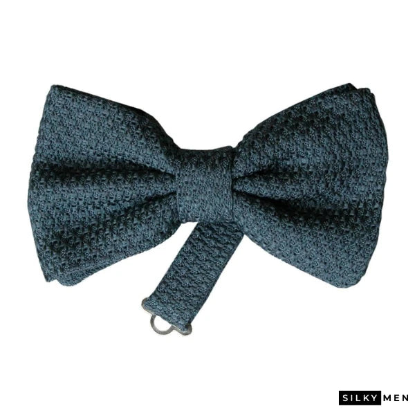 Air Force Blue Italian Silk Bow Tie Ready to Wear