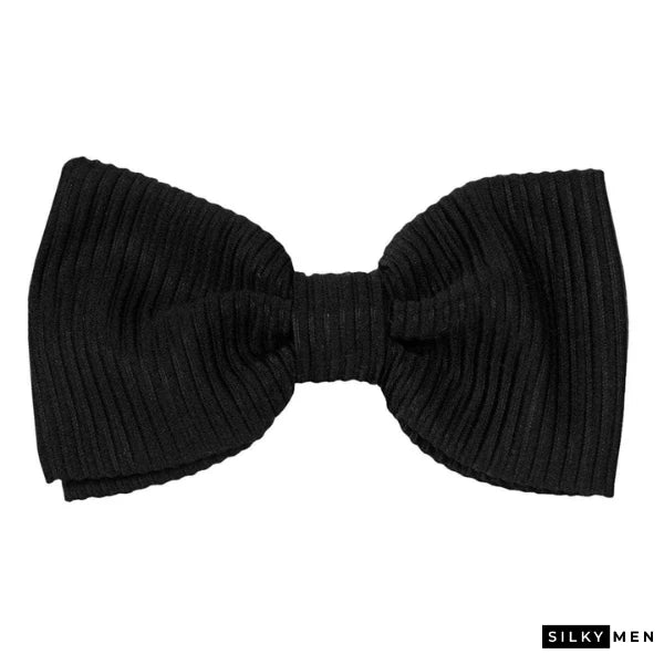 Black Self Tie Silk Bow Tie