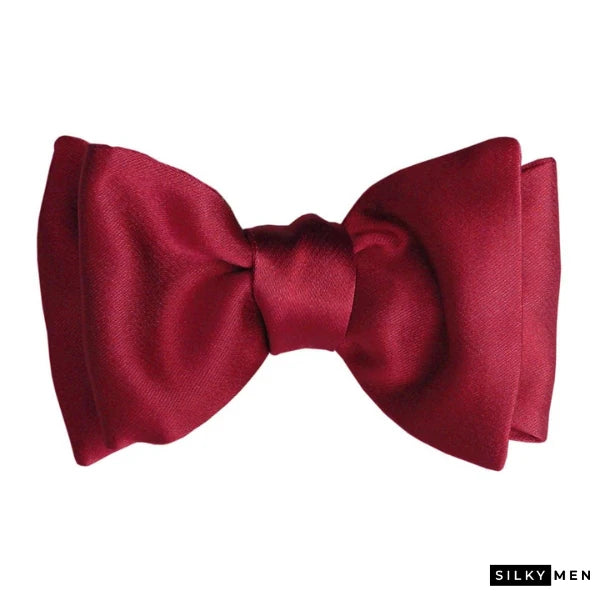 Burgundy Self Tie Italian Silk Bow Tie