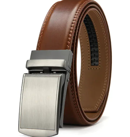 No Holes Cowhide Leather Belt