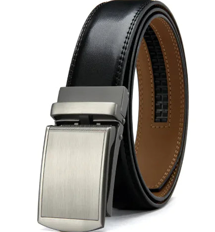 No Holes Cowhide Leather Belt