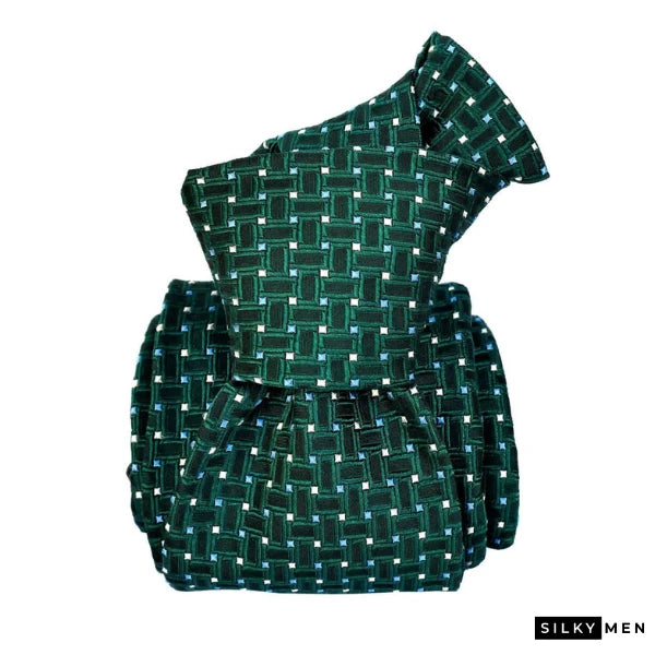Dark Green Tartan Italian Silk Tie