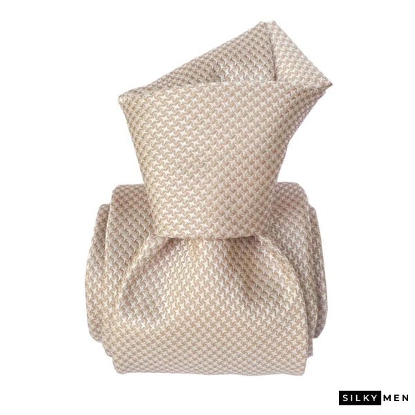 Beige Italian Silk Tie