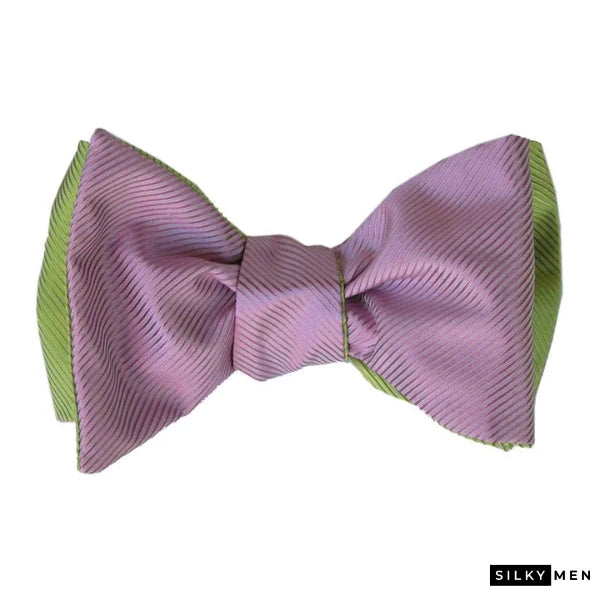 Lilac Lime Self Tie Italian Silk Bow Tie